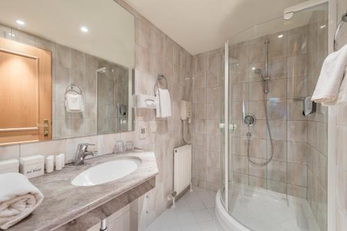 Koupelna v ubytování Hotel-Gasthof Am Riedl