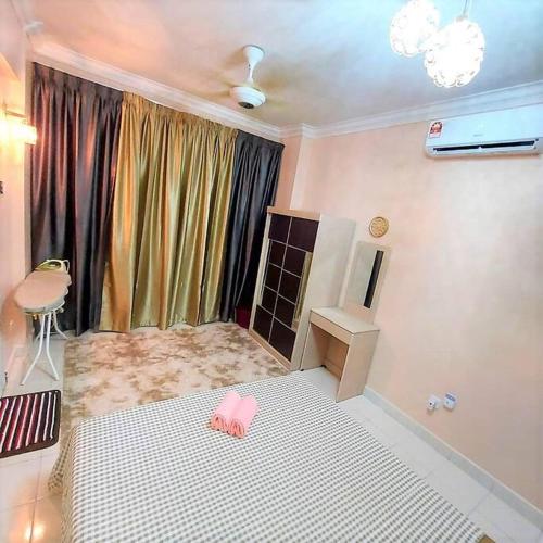 a bedroom with a bed and a large window at Comfy Stay @Permai Puteri Ampang nearby KLCC, IJN in Ampang