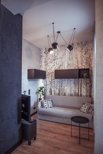 Χώρος καθιστικού στο Apartments Kwidzyn