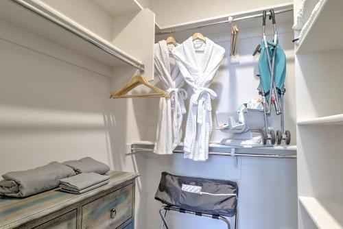a walk in closet with a sink and a counter at Not Just a Workspace, A High-End Lifestyle Escape-Parking G3047 in Scottsdale