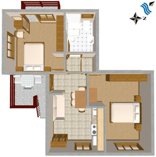 Κάτοψη του Apartments by the sea Ugljan - 830