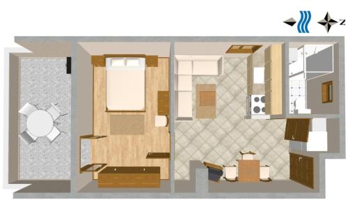 Grundriss eines Hauses in der Unterkunft Apartment Tisno 814b in Tisno