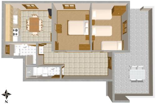 a floor plan of a house with a room at Apartments with a parking space Sali, Dugi otok - 910 in Sali