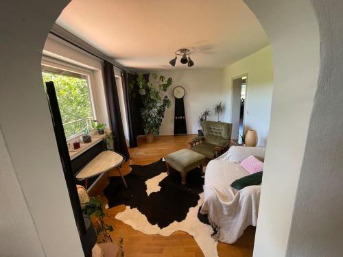 Posezení v ubytování Apartment AusZeit - Natur Pur - mitten im Grünen