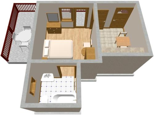 plan piętra domu w obiekcie Apartments with a parking space Jelsa, Hvar - 2059 w mieście Jelsa