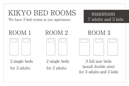 a set of nine icons of hayo bed rooms at 桔恭(KIKYO) in Otaru