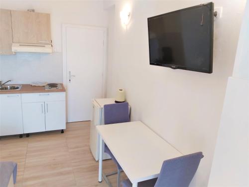 Kuchyň nebo kuchyňský kout v ubytování Studio apartman Marley