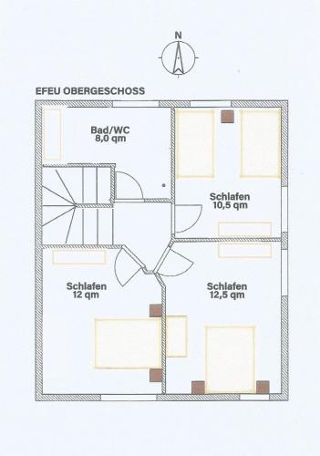 a floor plan of a house at Ferienhaus Eller in Traunwalchen