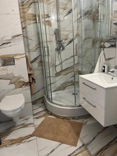 Kúpeľňa v ubytovaní Apartament Dolny Śląsk