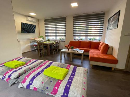 Postel nebo postele na pokoji v ubytování Apartment WELLNESS Vlčková
