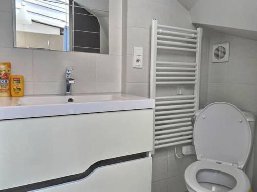 uma pequena casa de banho com WC e lavatório em chatenay 1 em Paris