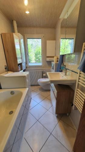 Ένα μπάνιο στο Ferienhaus Am Vitzerod