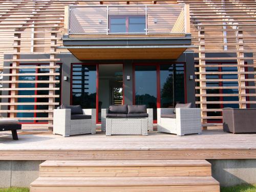 Χώρος καθιστικού στο Chalet in Wendorf