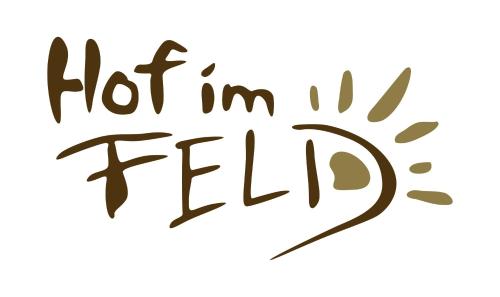 a hand drawn vector illustration of a hot in the field text at Hof im Feld in Schruns