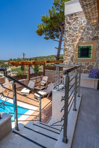 Бассейн в Aggel's House - stone house - private pool - courtyard - countryside views или поблизости