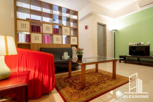 Una televisión o centro de entretenimiento en 10am-6pm, SAME DAY CHECK IN AND CHECK OUT, Work From Home, The Hyve-Cyberjaya, Private Studio by Flexihome-MY