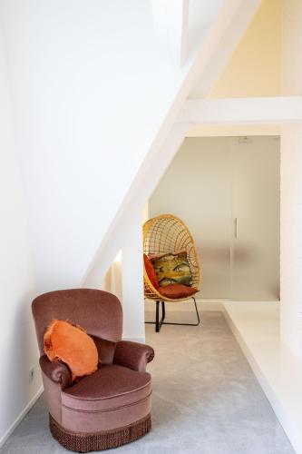 Χώρος καθιστικού στο Blauwe Huis B&B