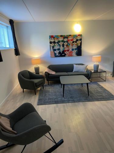 Χώρος καθιστικού στο CPH Lux Apartments KH