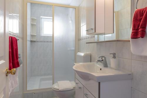 Kúpeľňa v ubytovaní Apartments by the sea Sumartin, Brac - 2940
