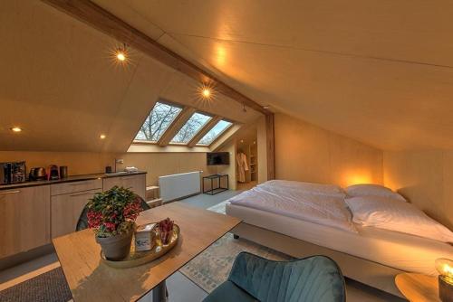Η κουζίνα ή μικρή κουζίνα στο Bed & Breakfast de Wandhorst