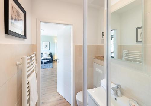 Koupelna v ubytování Dünenloft