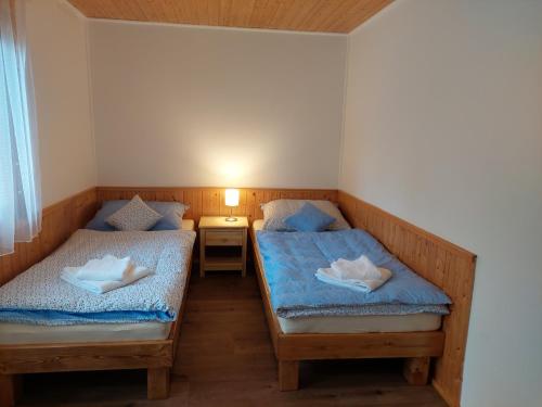 Postel nebo postele na pokoji v ubytování ZÁTOKA Živohošť - Apartmány