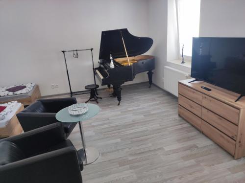 Μια τηλεόραση ή/και κέντρο ψυχαγωγίας στο Apartmány HAVLÍČKOVA 423