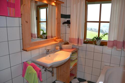 Koupelna v ubytování Holdhäusl