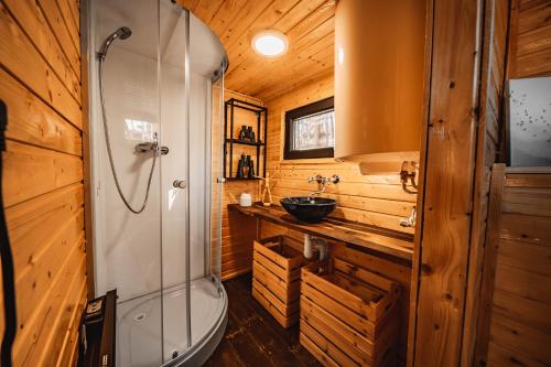 Koupelna v ubytování Secret Lake Prag magic place relaxation& wellness