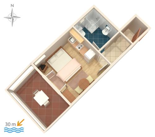 Pelan lantai bagi Apartments by the sea Kustici, Pag - 4129