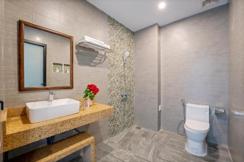 Et badeværelse på Green Meadows Boutique Apartments