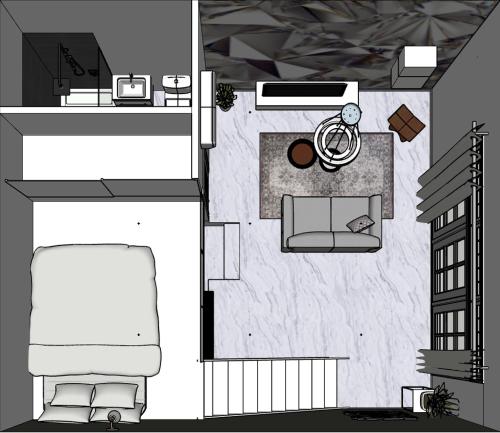 Načrt razporeditve prostorov v nastanitvi Le Diamant - Appart'Hôtel SPA - Clim - Melina & Alfred Agen