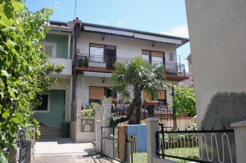 a house with a palm tree in front of it at Apartments with WiFi Selce, Crikvenica - 5498 in Selce