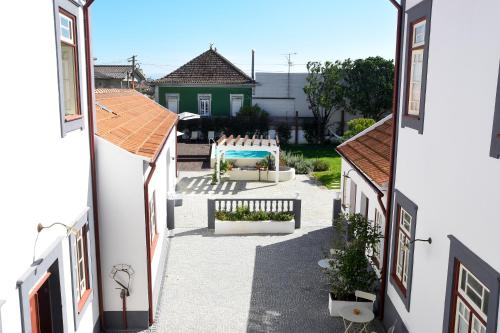a view from the balcony of a house at Casa Galricho in Murtosa