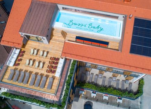 an overhead view of the front of the breast baby store at Hotel Bussi Baby in Bad Wiessee