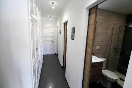 une salle de bains avec toilettes et lavabo dans l'établissement Loft, à Adeje