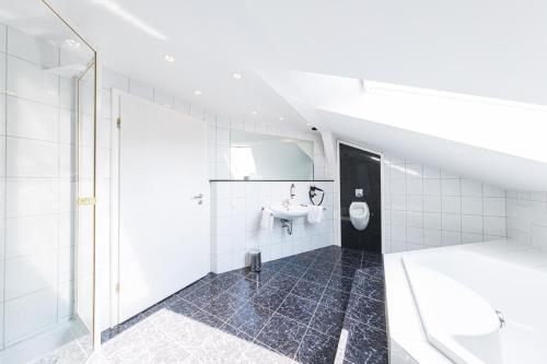 Koupelna v ubytování Pension Sonne Appartements