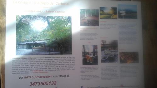 a page of a brochure for a building at Peccati di gola in Sasso di Castalda
