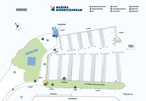 a map of the proposed renovations to the marina nourishment at Surla luxury sailing Houseboat Splendid at Marina Monnickendam in Monnickendam