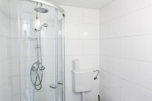 Koupelna v ubytování Venus Apartments - Dohany Street III