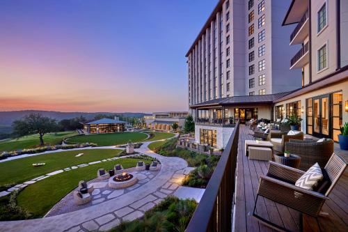 a view from a balcony of a hotel at Omni Barton Creek Resort and Spa Austin in Austin