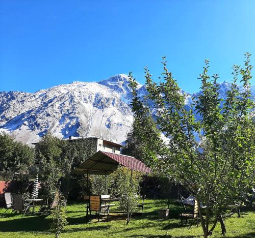 Pemandangan gunung umum atau pemandangan gunung yang diambil dari rumah tamu ini