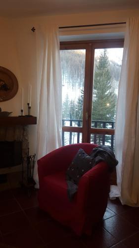 Posezení v ubytování coeur de neige