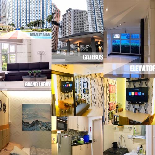 a collage of photos of a city at SMDC Light Residences Condominium in Manila