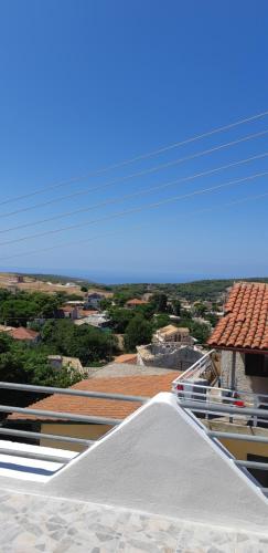 a view from the edge of a roof of a building at Α Peaceful Nest in Volimes