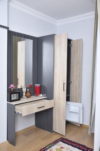 Kuchyň nebo kuchyňský kout v ubytování Hotel Arinna
