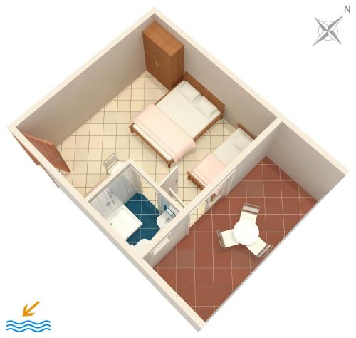 Půdorys ubytování Apartments by the sea Podaca, Makarska - 6745