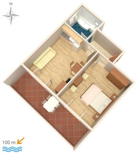 Apartments by the sea Podgora, Makarska - 6672