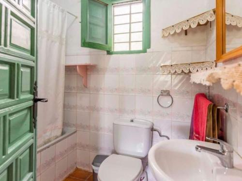 La salle de bains est pourvue de toilettes et d'un lavabo. dans l'établissement Great holiday home in Nerja with a private pool, à Nerja