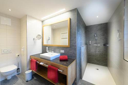 Koupelna v ubytování Appartement-Pension Kendlbacher